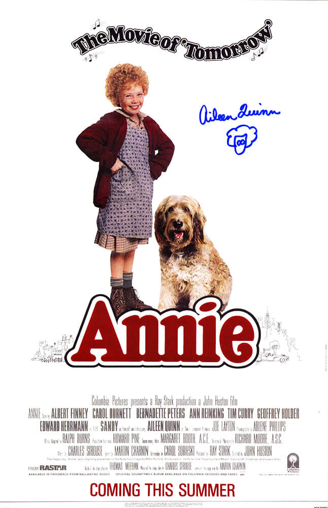 Aileen Quinn Autographed Annie 11x17 Movie Poster-Powers Sports Memorabilia