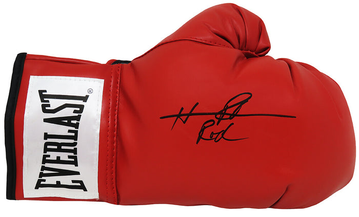 Hasim Rahman Autographed Everlast Red Boxing Glove with Rock-Powers Sports Memorabilia