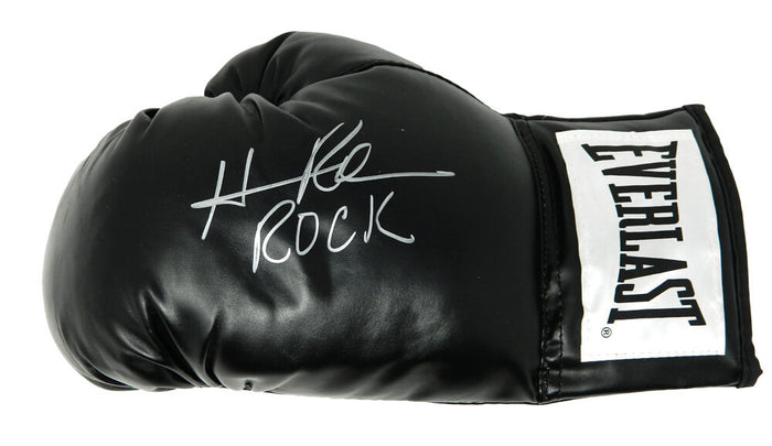 Hasim Rahman Autographed Everlast Black Boxing Glove with Rock-Powers Sports Memorabilia
