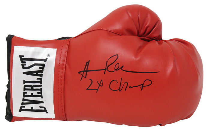 Hasim Rahman Autographed Everlast Red Boxing Glove with 2x Champ-Powers Sports Memorabilia