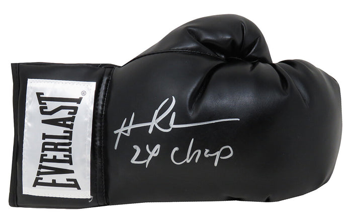 Hasim Rahman Autographed Everlast Black Boxing Glove with 2x Champ-Powers Sports Memorabilia