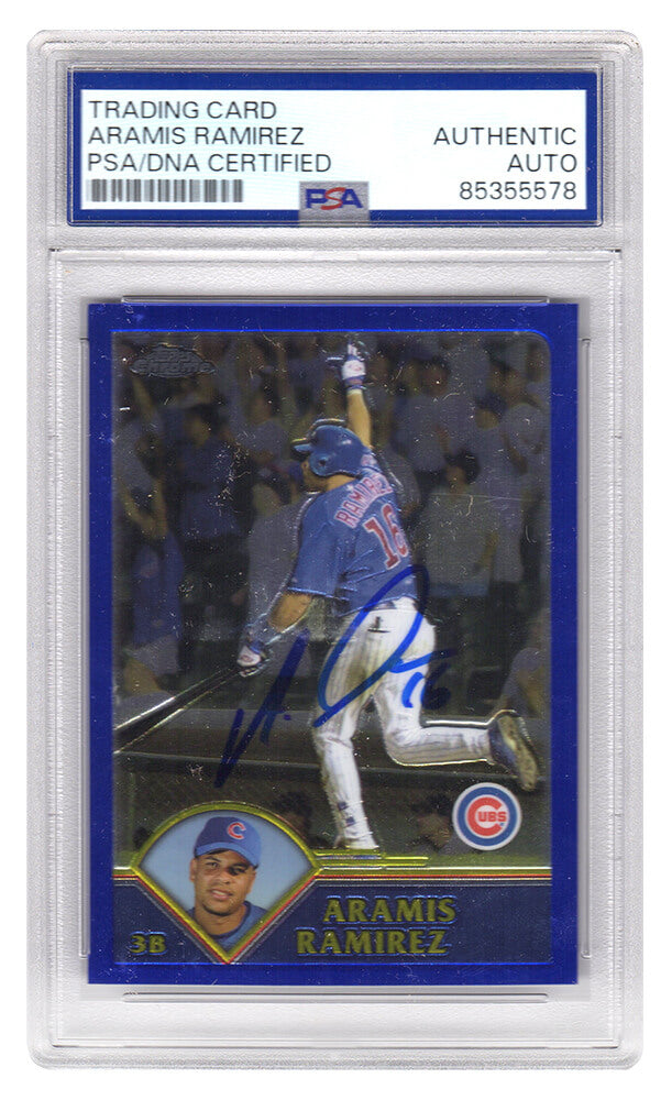 Aramis Ramirez Chicago Cubs Autographed 2003 Topps Traded Chrome Baseball-Powers Sports Memorabilia
