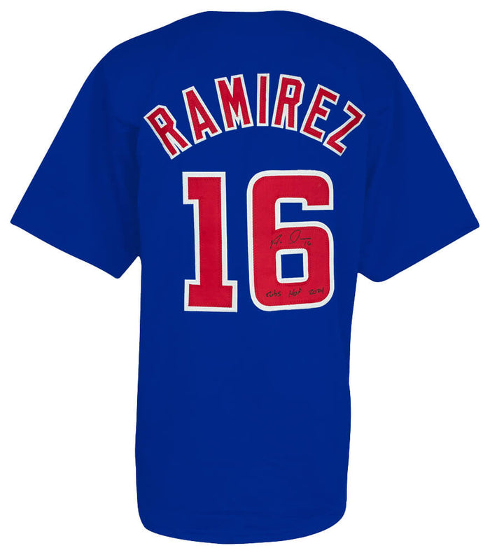Aramis Ramirez Autographed Blue Custom Baseball Jersey with Cubs HOF 2024-Powers Sports Memorabilia