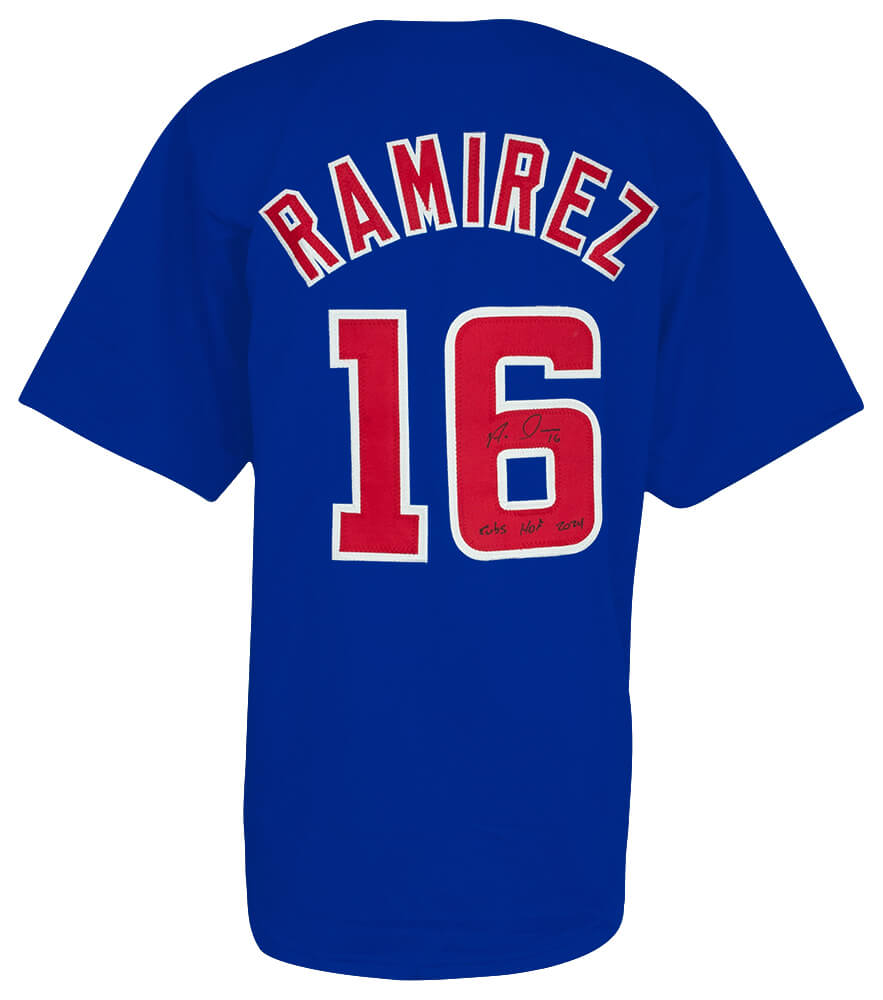 Aramis Ramirez Autographed Blue Custom Baseball Jersey with Cubs HOF 2024-Powers Sports Memorabilia