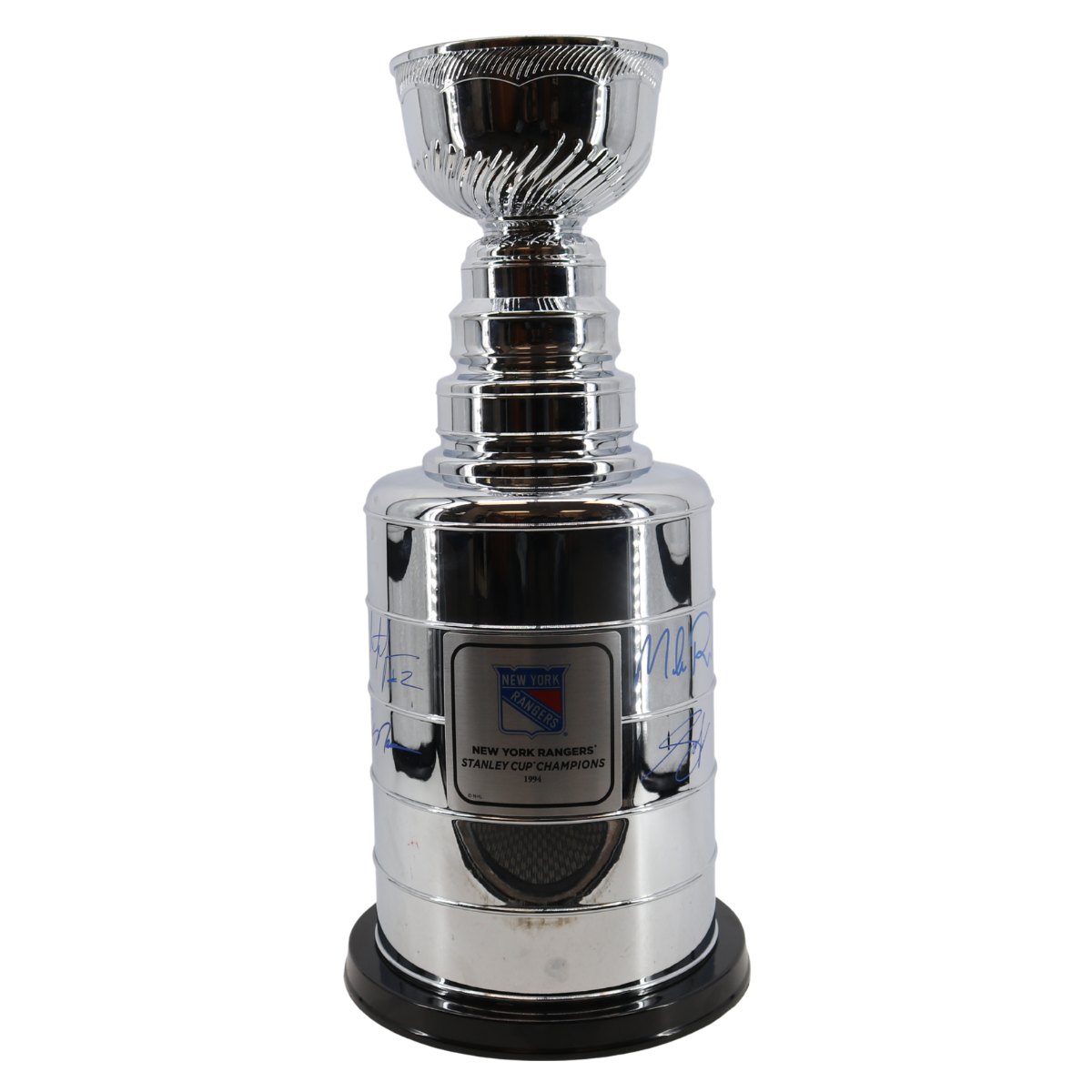 Mark Messier, Brian Leetch, Mike Richter, Adam Graves New York Rangers Multi-Signed Replica Full Size Stanley Cup-Powers Sports Memorabilia