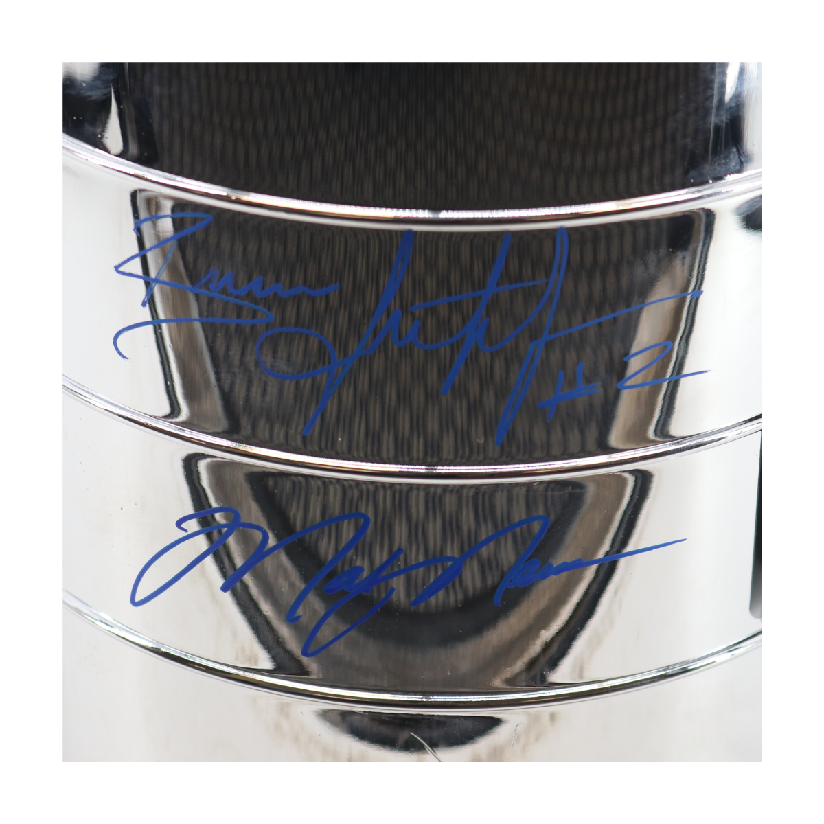 Mark Messier, Brian Leetch, Mike Richter, Adam Graves New York Rangers Multi-Signed Replica Full Size Stanley Cup-Powers Sports Memorabilia