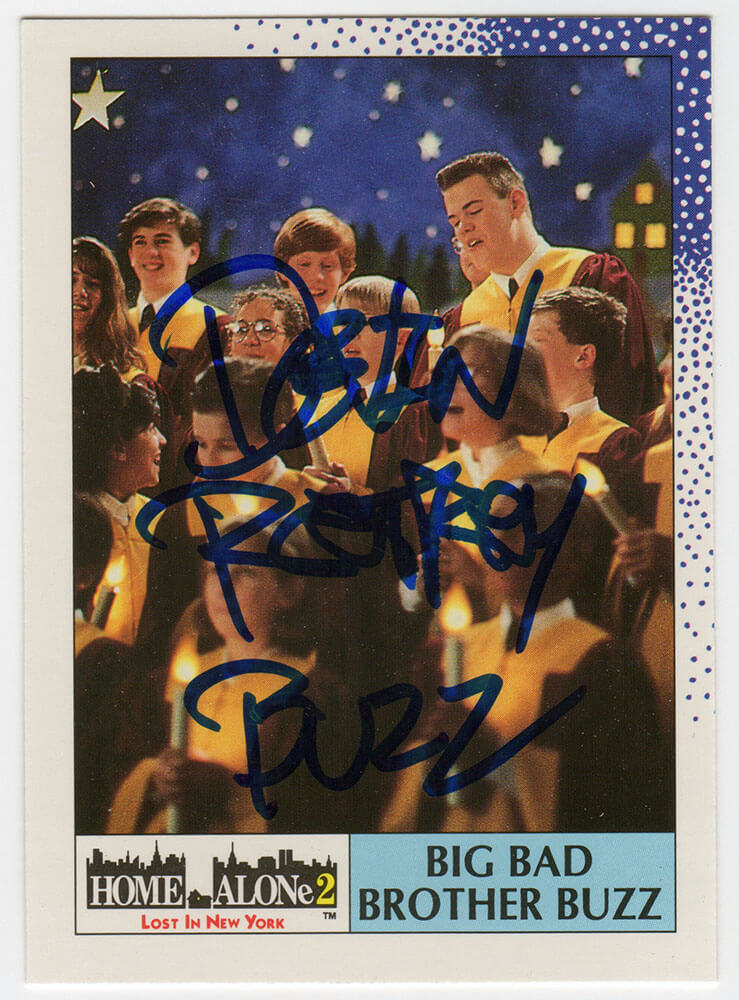 Devin Ratray Autographed 1992 Topps Home Alone 2 'Big Bad Brother Buzz' Movie Trading Card #11-Powers Sports Memorabilia