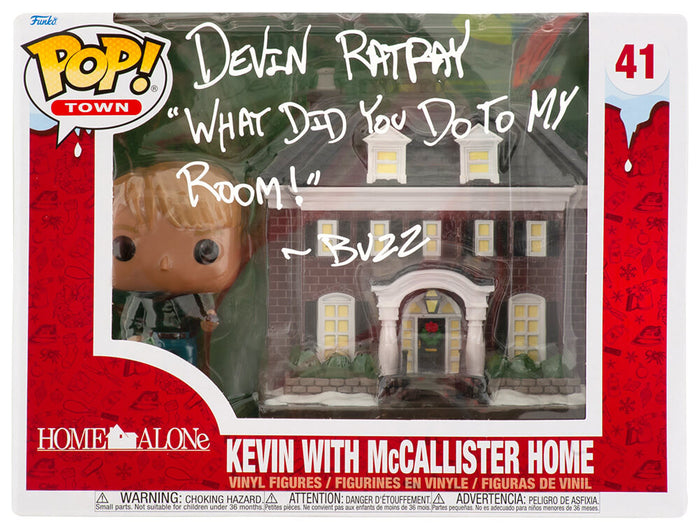 Devin Ratray Autographed Home Alone Kevin With McCallister Home Funko Pop #41 with Quote-Powers Sports Memorabilia