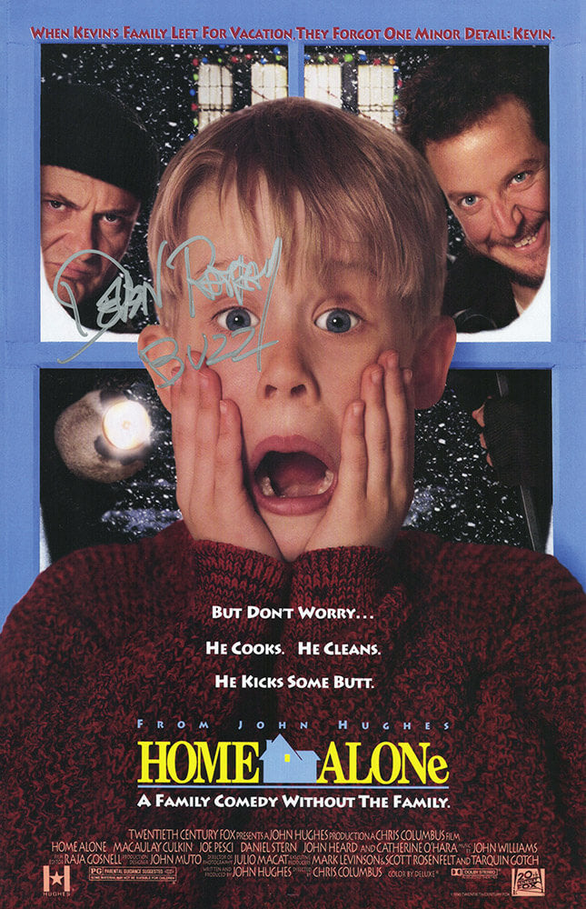 Devin Ratray Autographed Home Alone 11x17 Movie Poster with Buzz (In Silver)-Powers Sports Memorabilia
