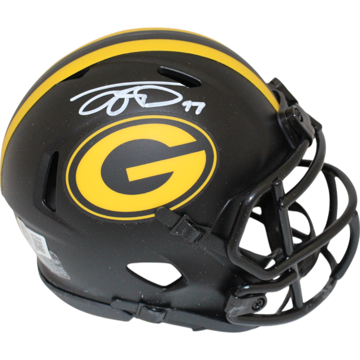 Jayden Reed Green Bay Packers Eclipse Signed Mini Helmet-Powers Sports Memorabilia