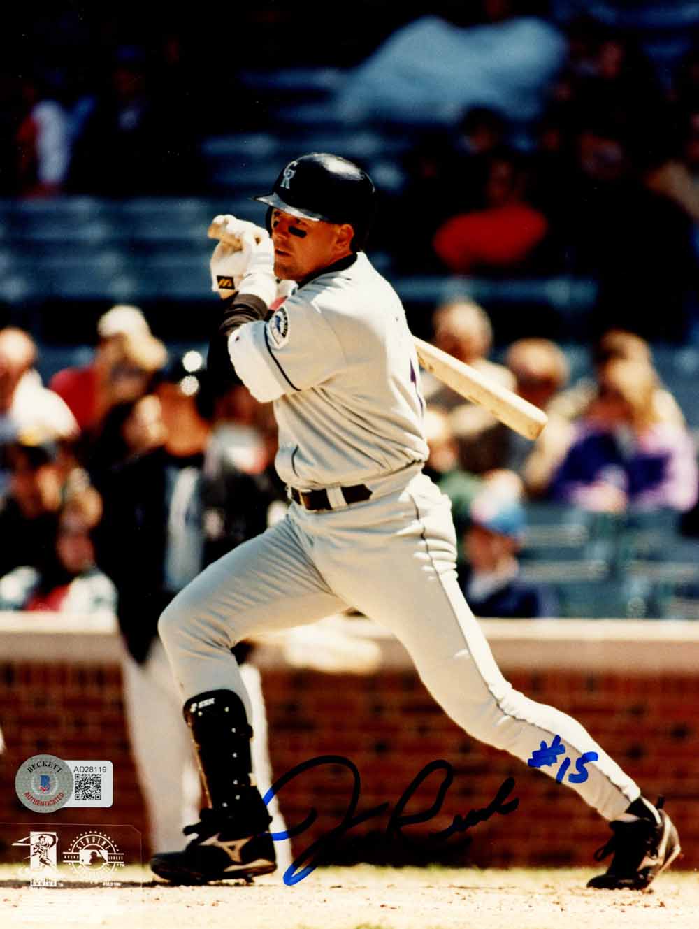 Jeff Reed Colorado Rockies Signed 8x10 Photo - Beckett Beckett-Powers Sports Memorabilia