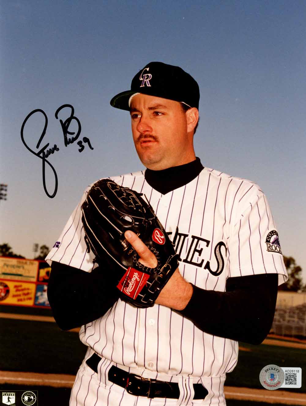 Steve Reed Colorado Rockies Signed 8x10 Photo Beckett-Powers Sports Memorabilia