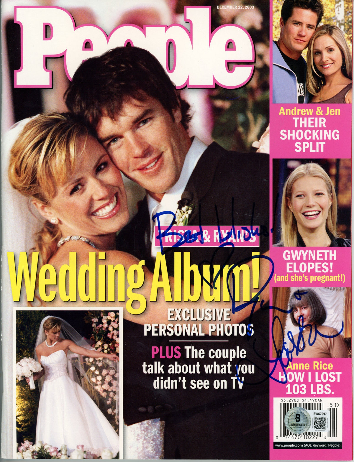 Trista Rehn Ryan Sutter People Signed Magazine Best Wishes-Powers Sports Memorabilia