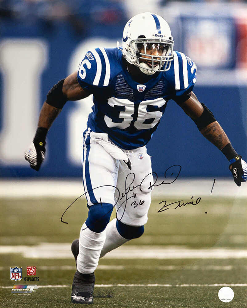 Dexter Reid Autographed Indianapolis Colts Super Bowl XLI Action 16x20 Photo-Powers Sports Memorabilia