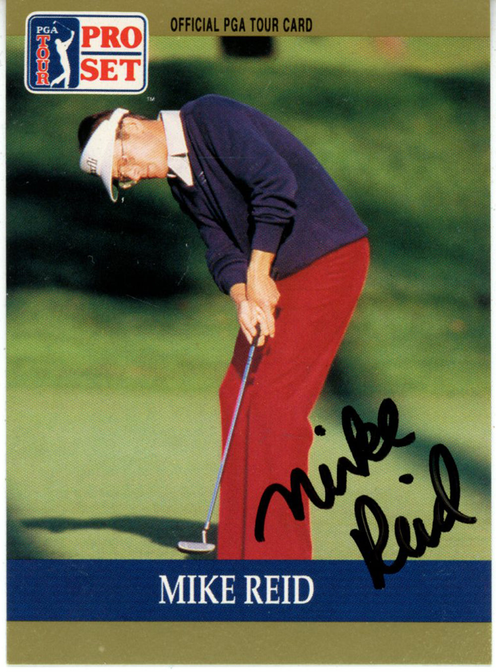 Mike Reid Pga Signed Card - 1990 Pro Set #26 Beckett Beckett-Powers Sports Memorabilia
