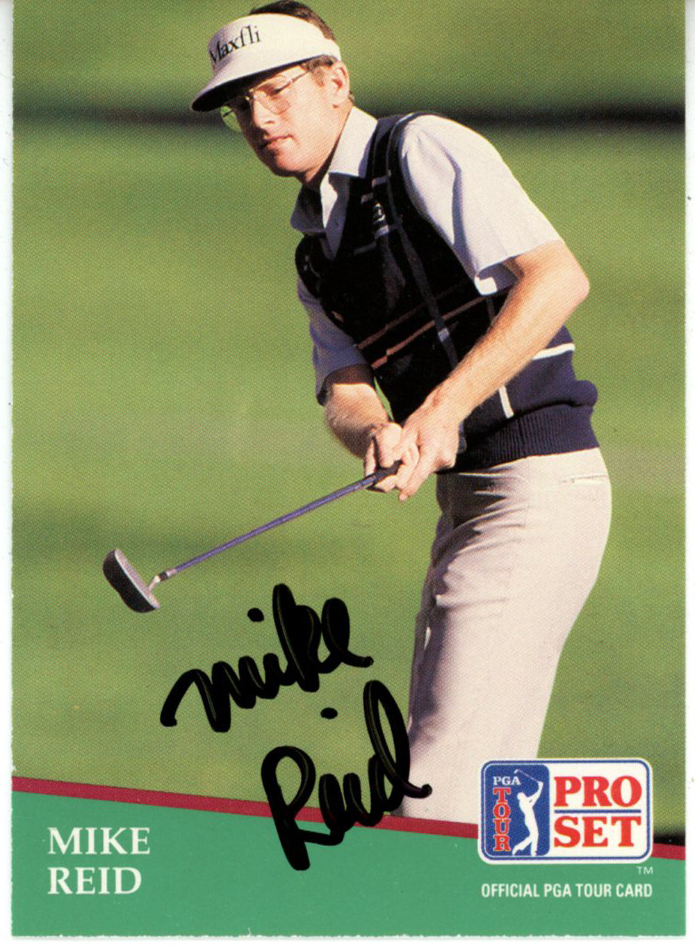 Mike Reid Pga Signed Card - 1991 Pro Set #9 Beckett Beckett-Powers Sports Memorabilia