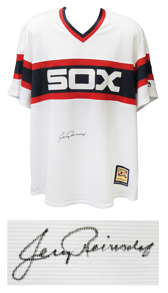 Jerry Reinsdorf Chicago White Sox Autographed 1980s Style Throwback-Powers Sports Memorabilia