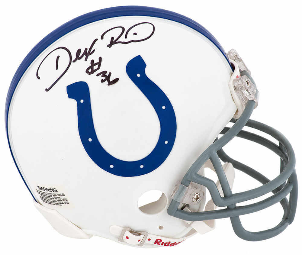 Dexter Reid Autographed Indianapolis Colts Riddell (VSR4) Mini Helmet-Powers Sports Memorabilia