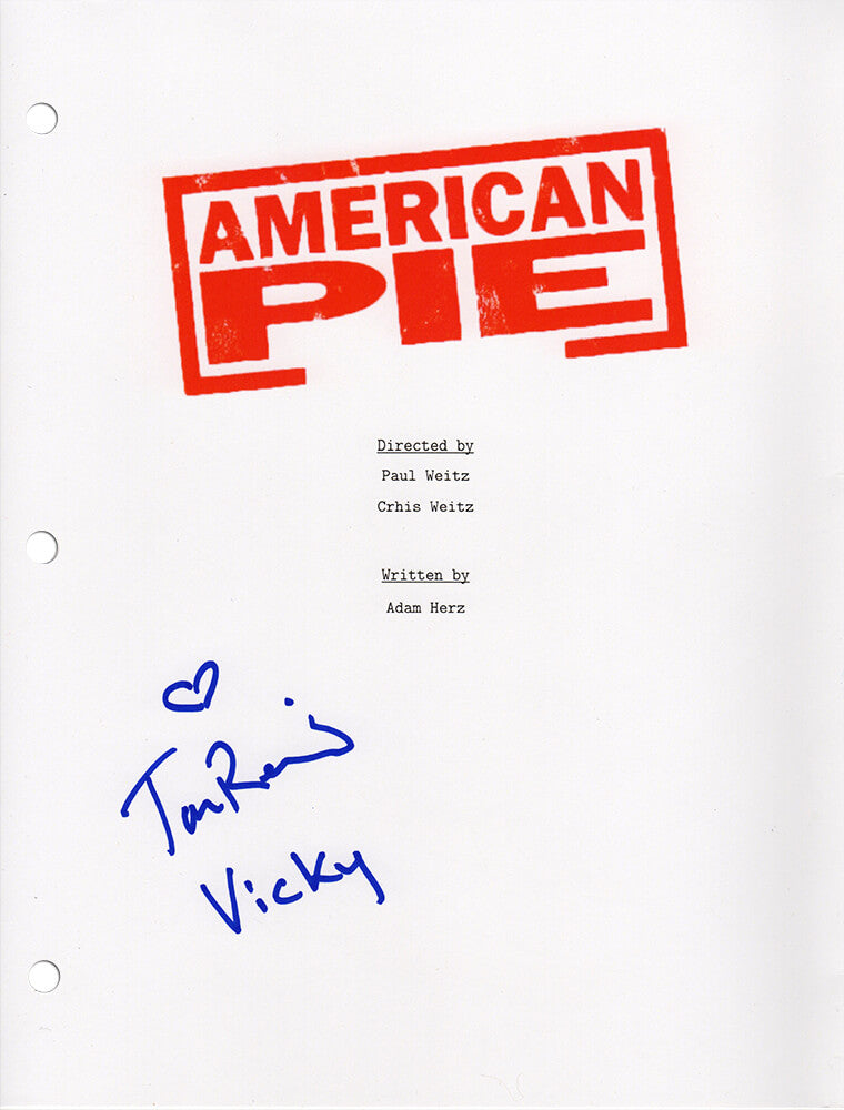 Tara Reid Autographed American Pie Movie Script Cover Page with Vicky-Powers Sports Memorabilia