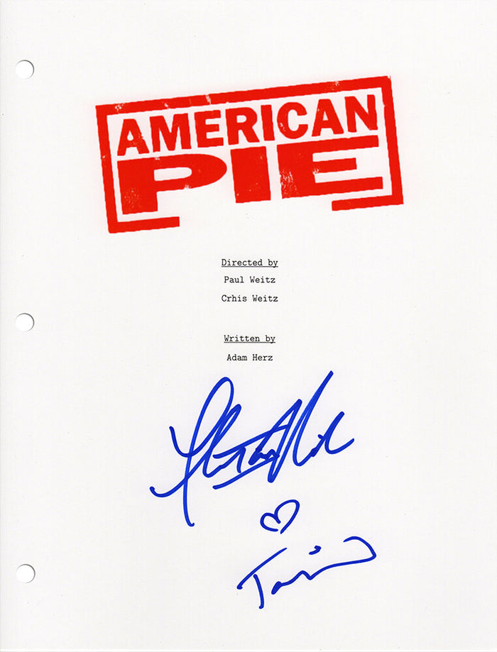 Tara Reid & Thomas Ian Nicholas Dual Autographed American Pie Movie Script Cover Page-Powers Sports Memorabilia