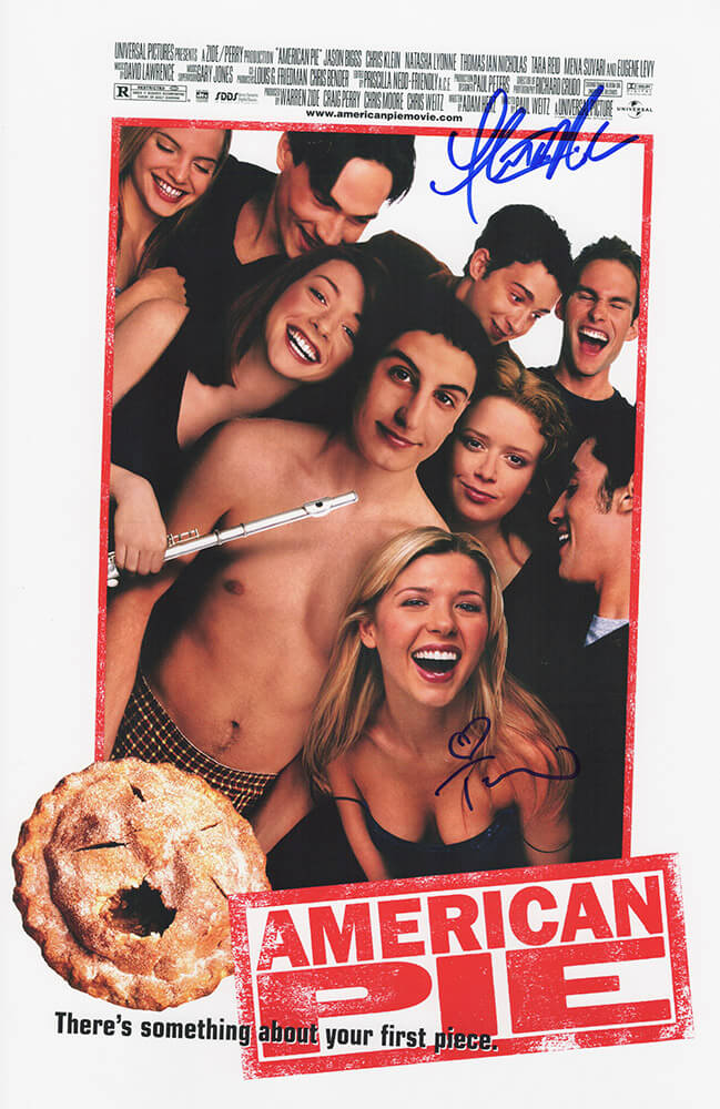 Tara Reid & Thomas Ian Nicholas Dual Autographed American Pie 11x17 Movie Poster-Powers Sports Memorabilia