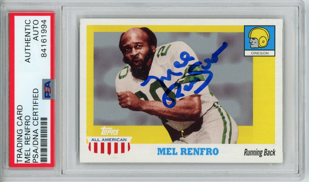Mel Renfro Oregon Ducks Signed Card - 2005 Topps All American PSA Slab PSA-Powers Sports Memorabilia