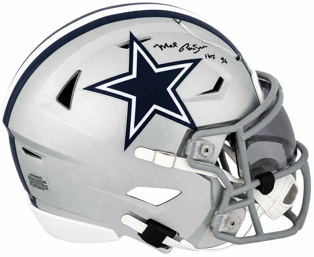 Mel Renfro Autographed Dallas Cowboys Riddell Mid-Size (MIDI) SpeedFlex Helmet with HOF'96-Powers Sports Memorabilia