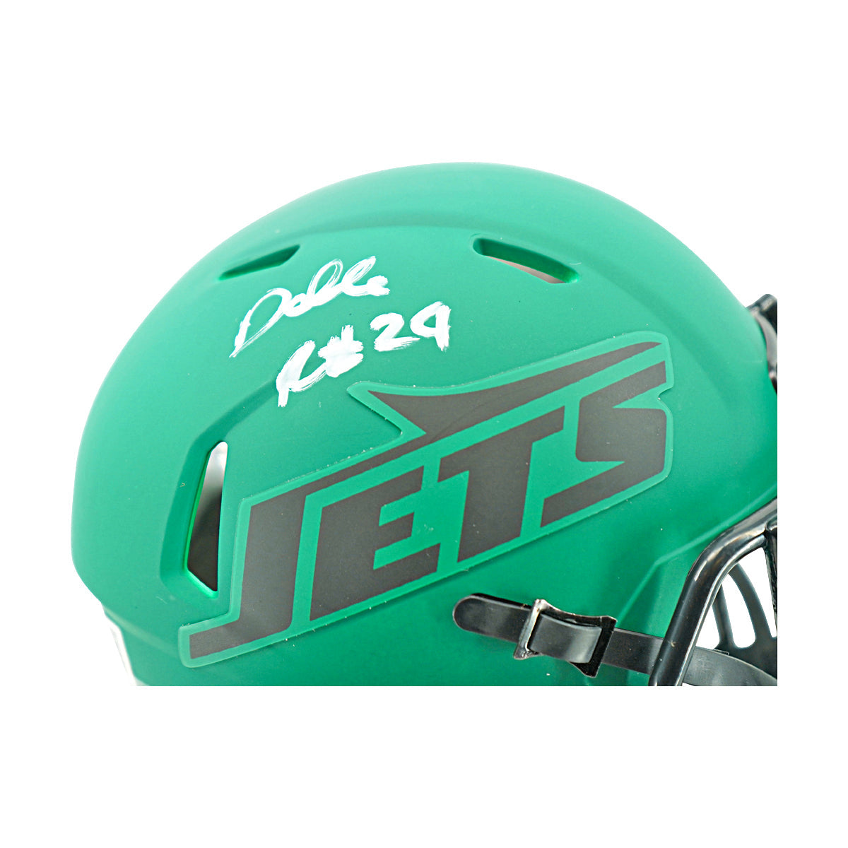 Darelle Revis New York Jets Signed Riddell Rave Mini Helmet Beckett Holo Only-Powers Sports Memorabilia