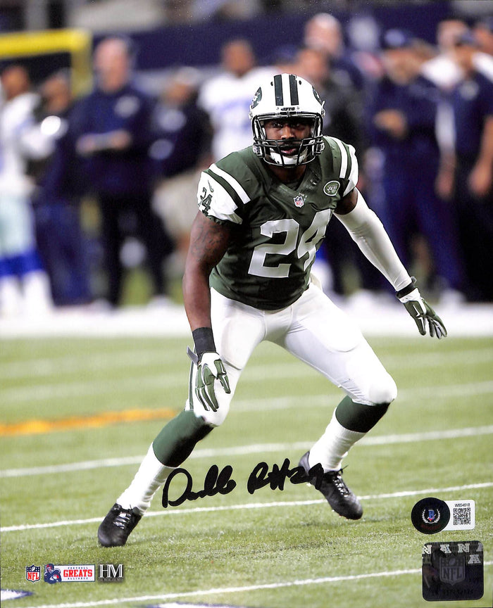 Darrelle Revis Signed New York Jets 8x10 Photo – Beckett Authenticated-Powers Sports Memorabilia