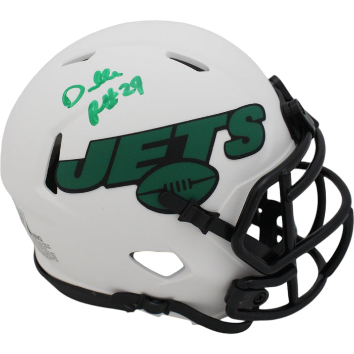 Darrelle Revis Signed New York Jets Lunar Mini Helmet – Beckett Authenticated-Powers Sports Memorabilia