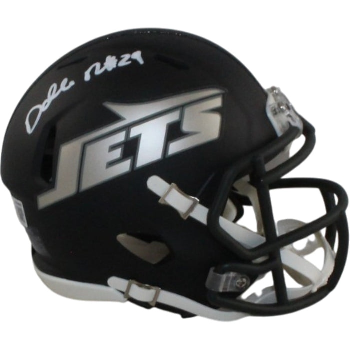 Darrelle Revis Signed New York Jets Rivalries Mini Helmet – Beckett Authenticated-Powers Sports Memorabilia