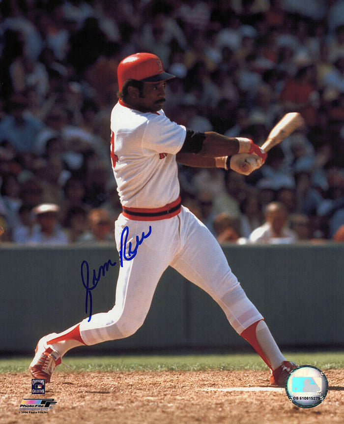 Jim Rice Autographed Boston Red Sox Swinging Action 8x10 Photo-Powers Sports Memorabilia