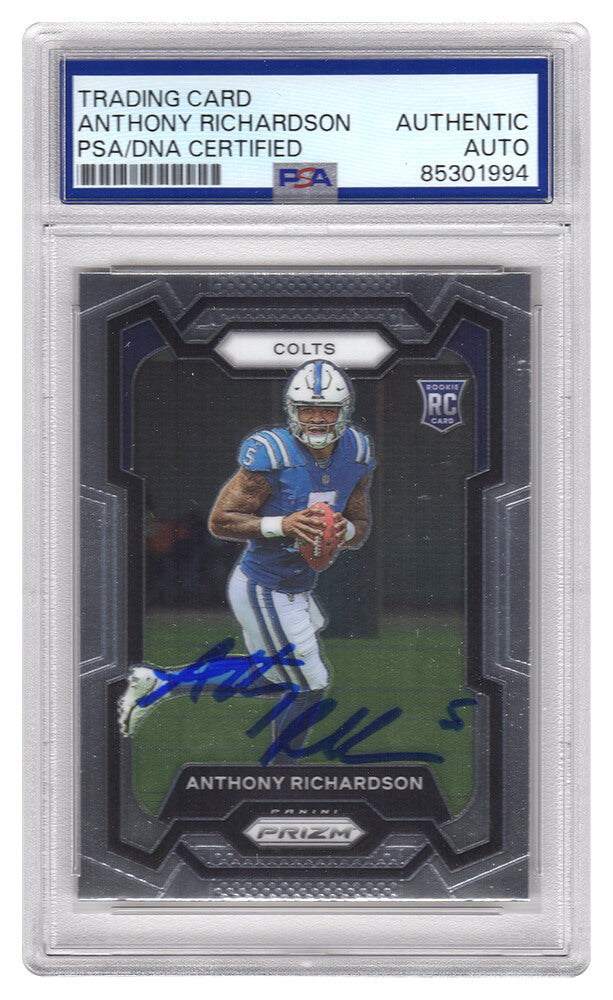 Anthony Richardson Autographed Indianapolis Colts 2023 Panini Prizm Rookie Football Card #343-Powers Sports Memorabilia