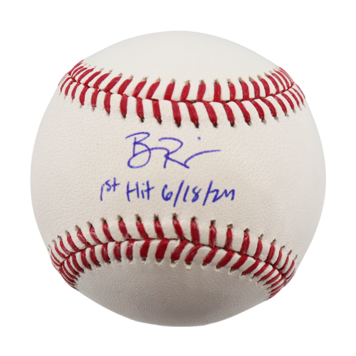 Ben Rice New York Yankees Signed Inscribed "1st Hit 6/18/24" OMLB Baseball-Powers Sports Memorabilia