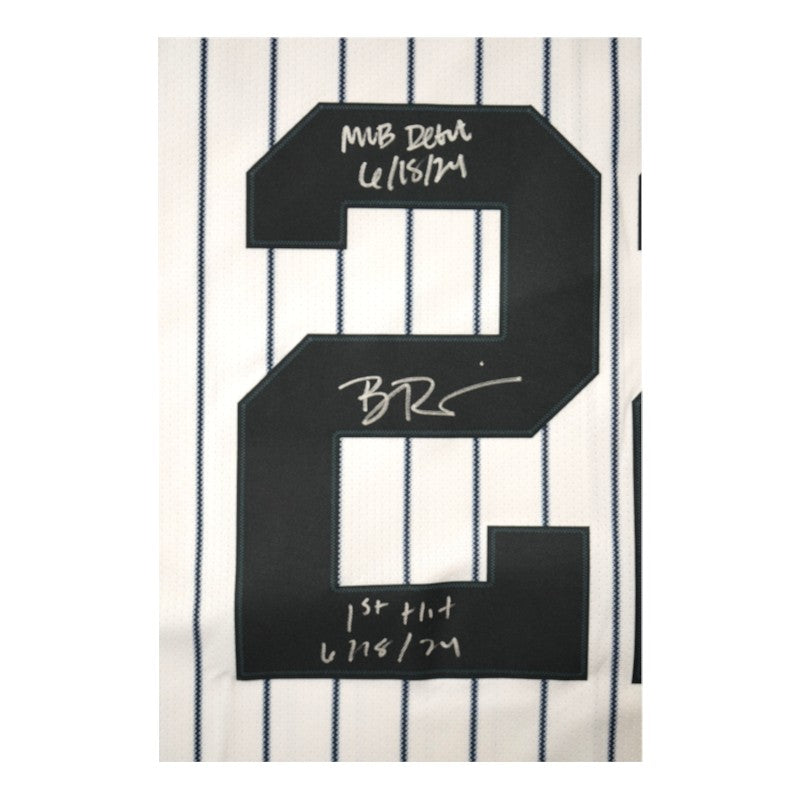 Ben Rice New York Yankees Signed Multi Inscribed Nike Pinstripe Replica Jersey-Powers Sports Memorabilia