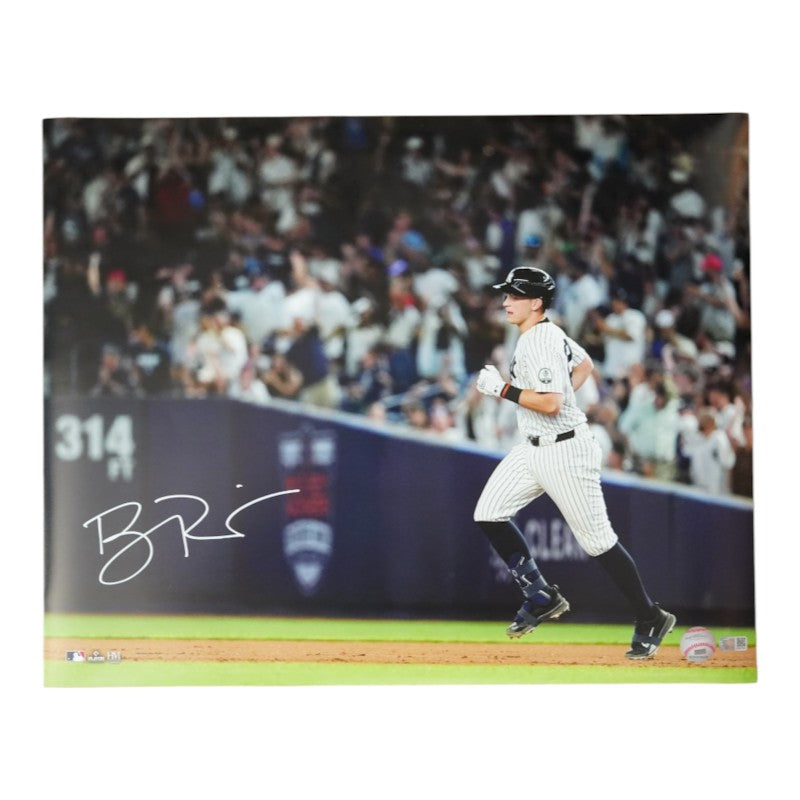 Ben Rice New York Yankees Signed Rounding 1st Base 16x20 Photo-Powers Sports Memorabilia
