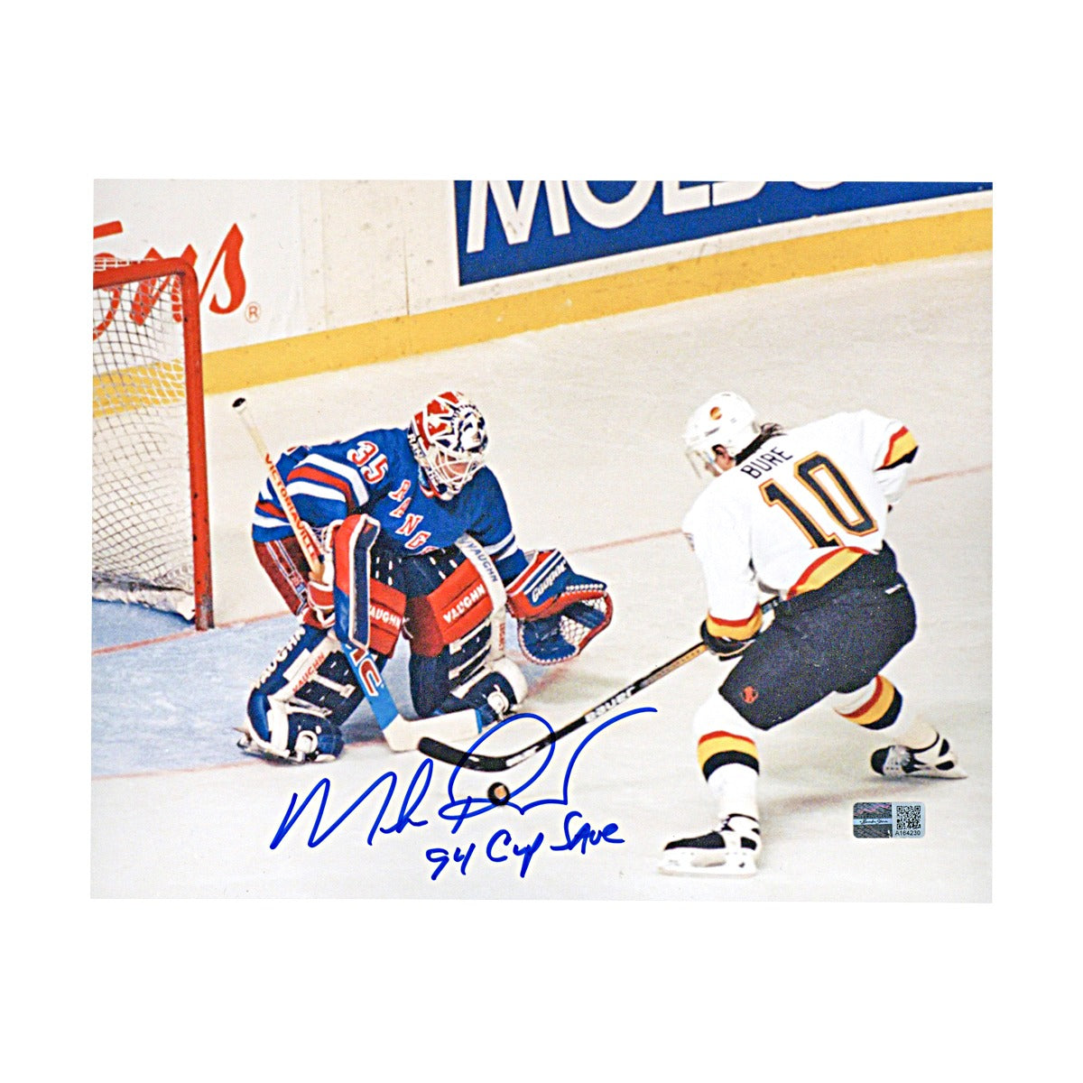 Mike Richter New York Rangers Signed Inscribed Bure Save 8x10 Photo-Powers Sports Memorabilia