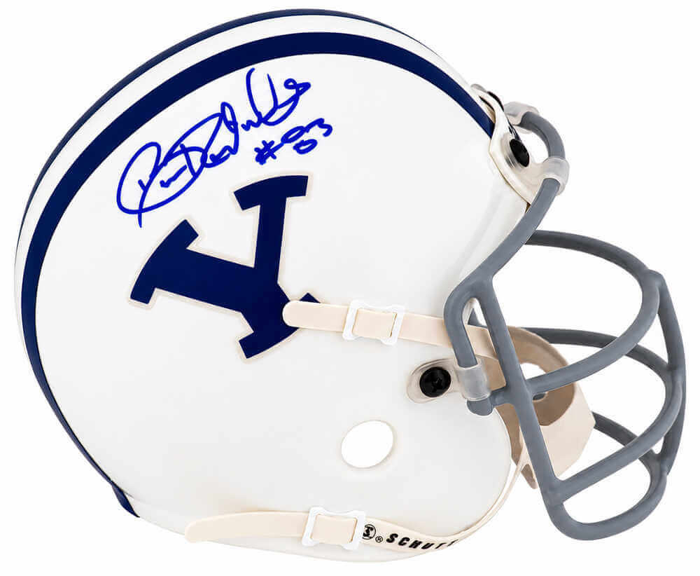 Golden Richards Autographed BYU Cougars Schutt Mini Helmet-Powers Sports Memorabilia
