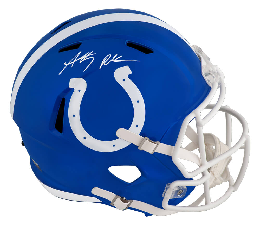Anthony Richardson Autographed Indianapolis Colts FLASH Riddell Full Size Speed Replica Helmet-Powers Sports Memorabilia