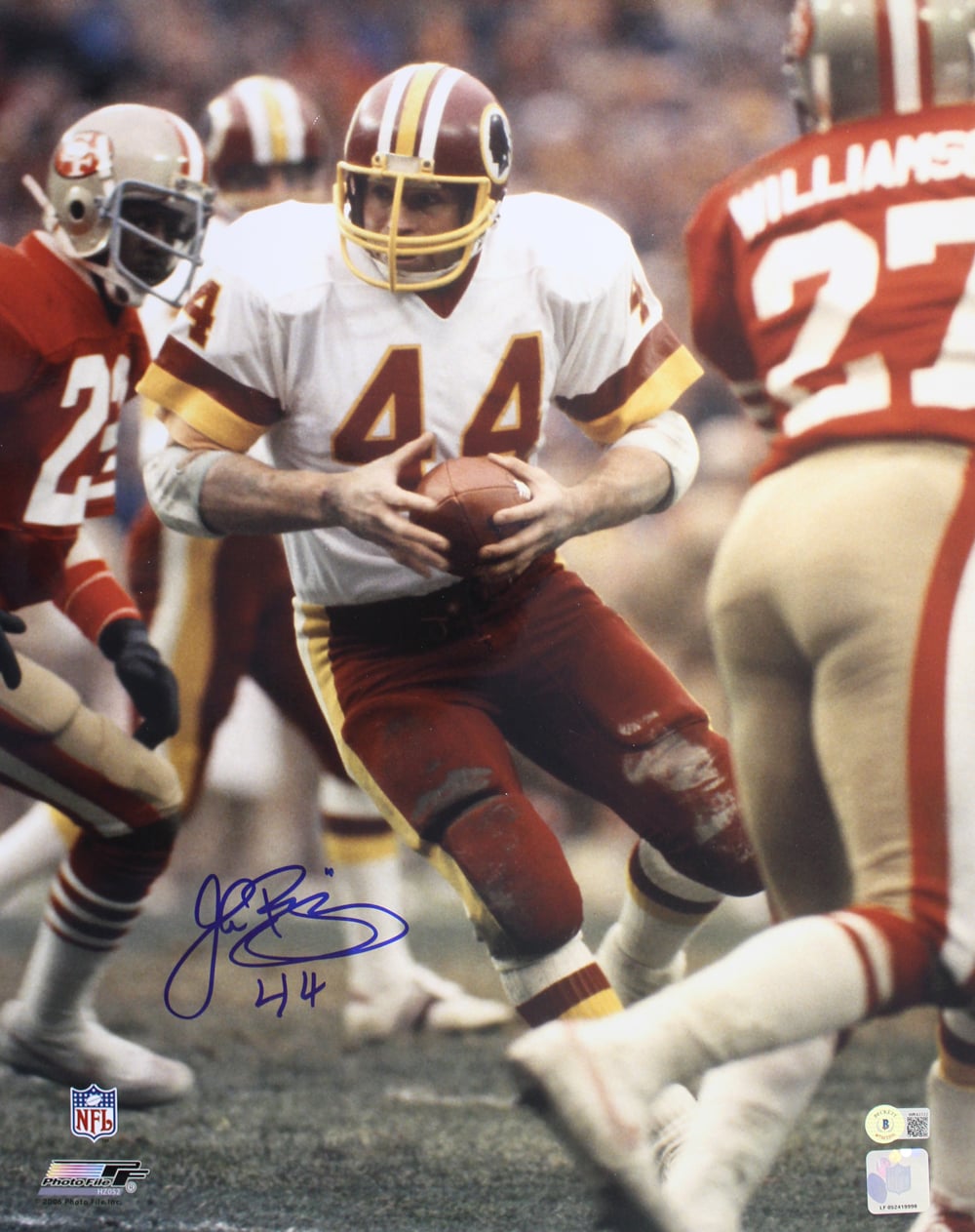 John Riggins Signed Washington Redskins 16x20 Photo – Beckett Authenticated-Powers Sports Memorabilia