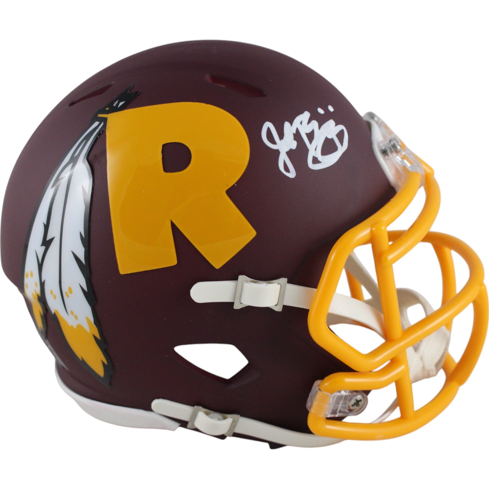 John Riggins Signed Washington Redskins AMP Mini Helmet – Beckett Authenticated-Powers Sports Memorabilia