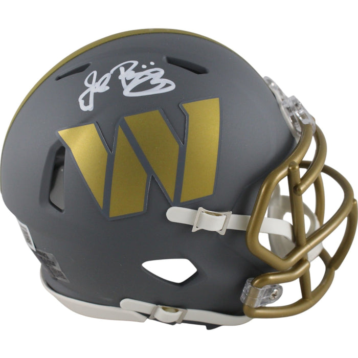 John Riggins Signed Washington Commanders Slate Mini Helmet – Beckett Authenticated-Powers Sports Memorabilia