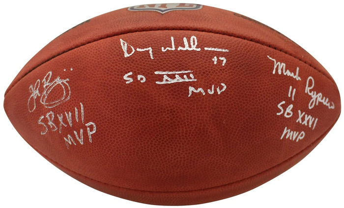 Riggins Rypien & Williams Signed Washington Redskins Official Football – Beckett Authenticated-Powers Sports Memorabilia