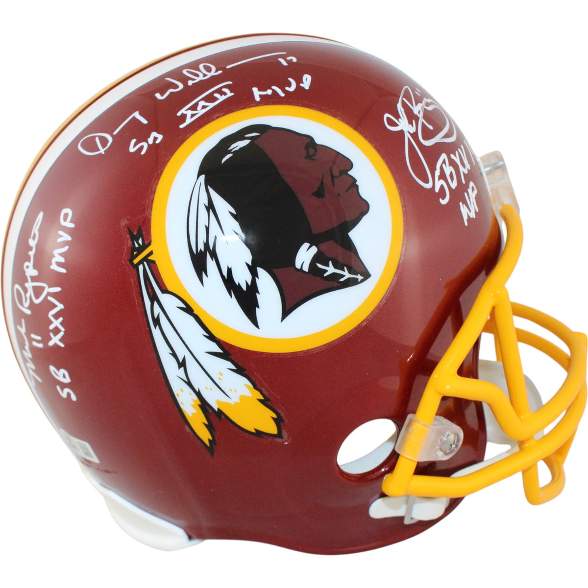 Williams Rypien Riggins Washington Redskins F/S VSR4 Signed Helmet BAS W 51899-Powers Sports Memorabilia
