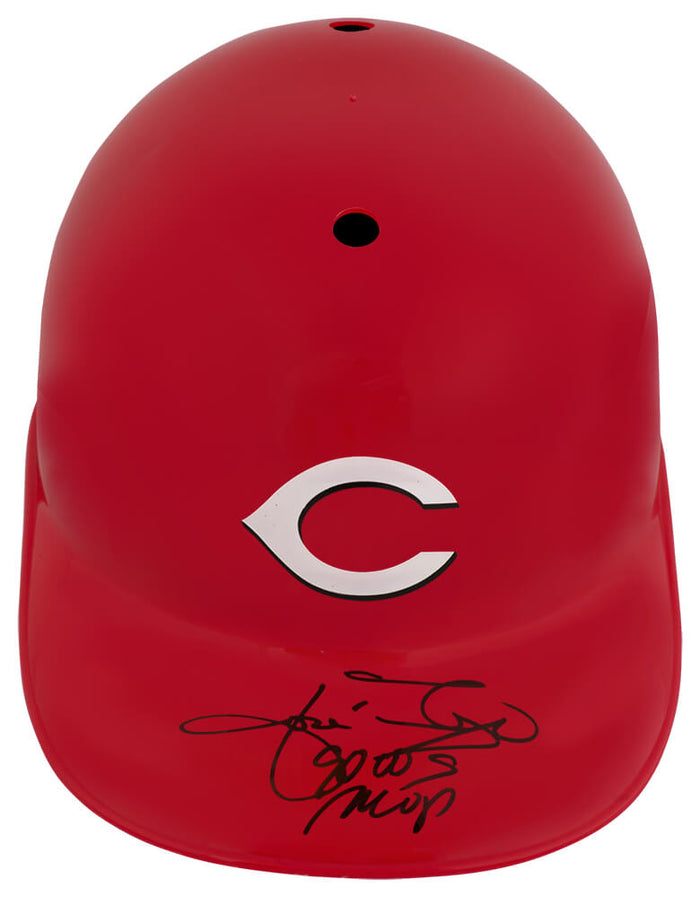 Jose Rijo Autographed Cincinnati Reds Souvenir Replica Batting Helmet with 90 WS MVP-Powers Sports Memorabilia