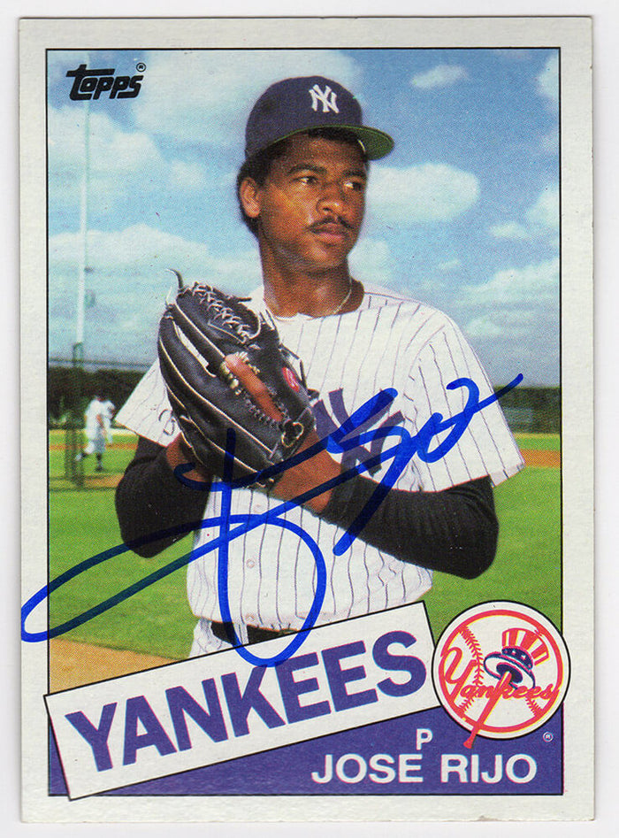 Jose Rijo Autographed New York Yankees 1985 Topps Rookie Baseball Trading Card #238-Powers Sports Memorabilia