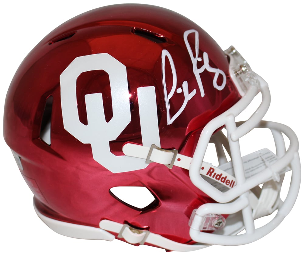 Lincoln Riley Signed Oklahoma Sooners Chrome Mini Helmet – Fanatics Authenticated-Powers Sports Memorabilia