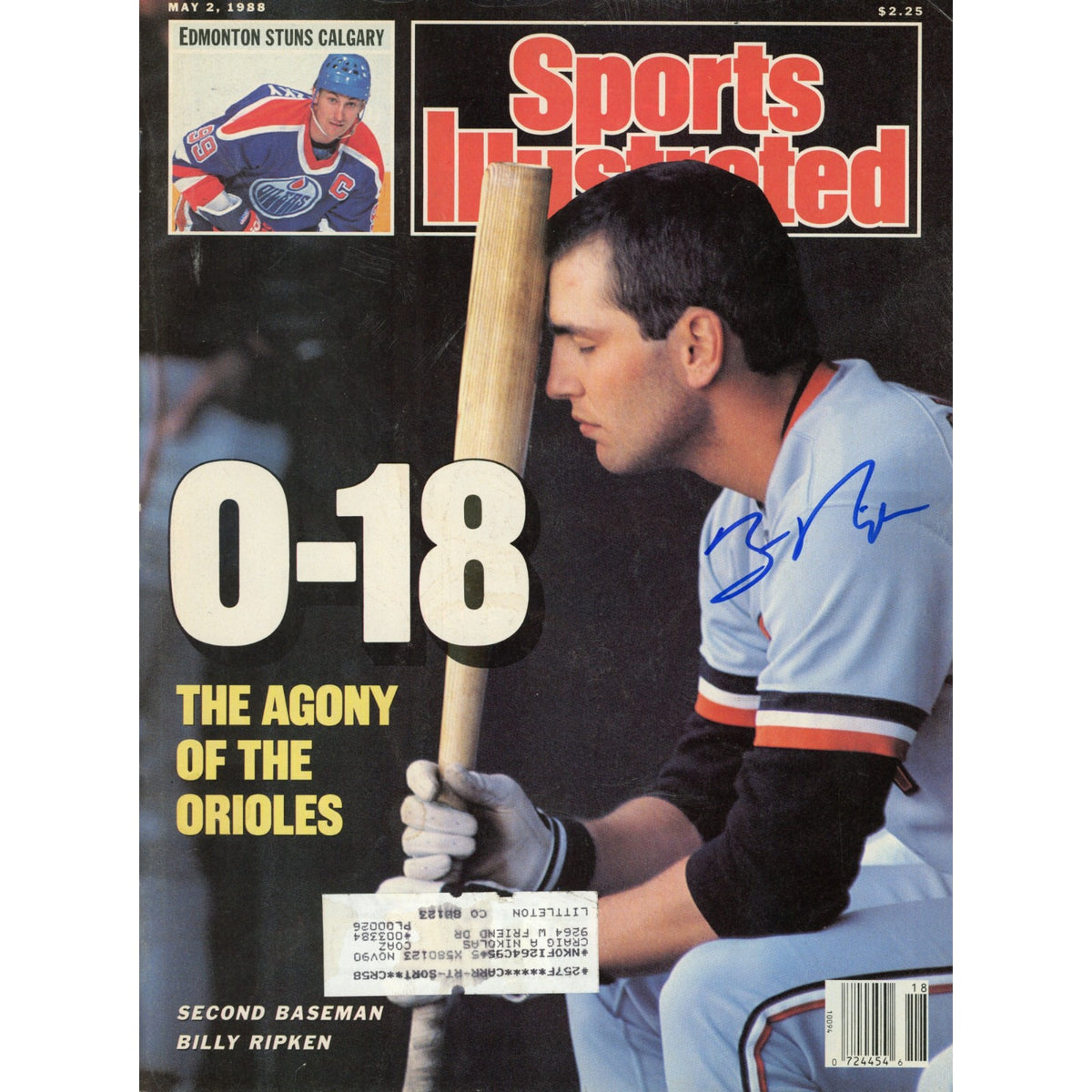 Billy Ripken Baltimore Orioles Signed Sports Illustrated-Powers Sports Memorabilia