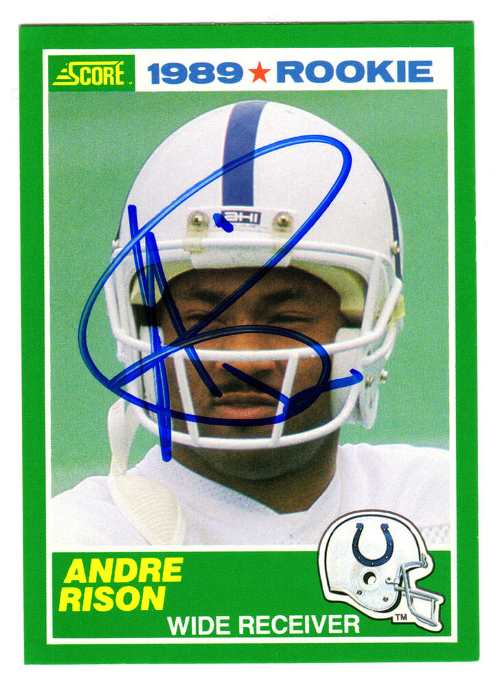 Andre Rison Autographed Indianapolis Colts 1989 Score Rookie Card #272-Powers Sports Memorabilia