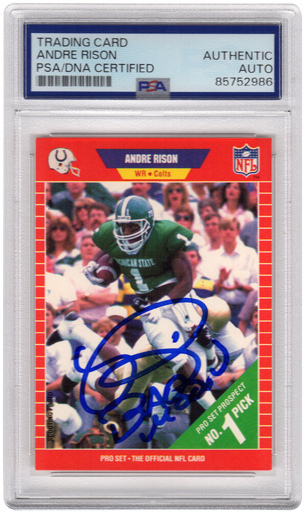 Andre Rison Autographed 1989 Pro Set Rookie Football Card #497 PSA-Powers Sports Memorabilia